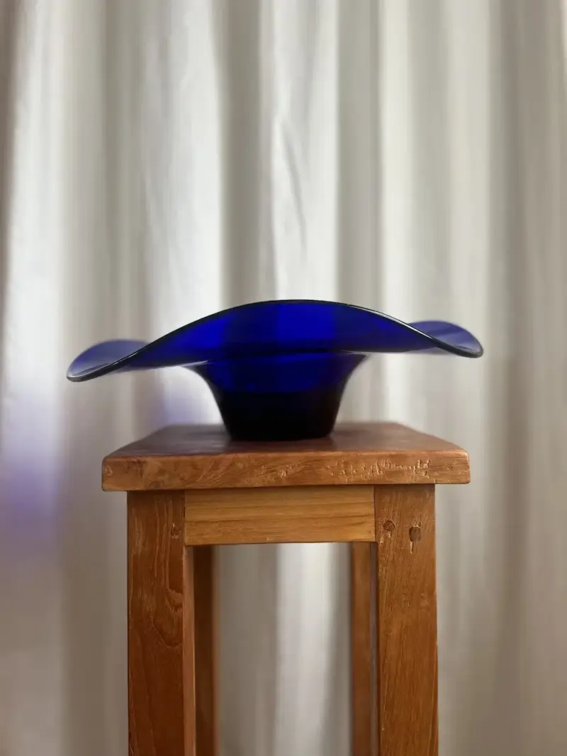 Stór blá glerskál - Image 3