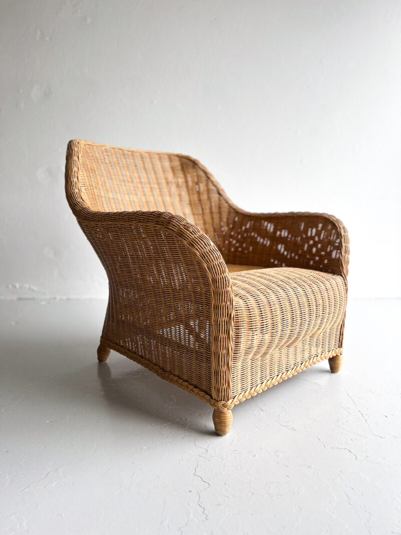 Stór rattan hægindastóll