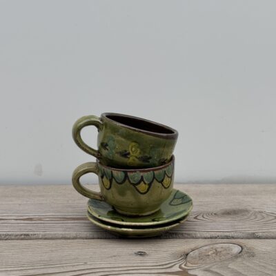 Grænir espresso bollar (sett af 2)