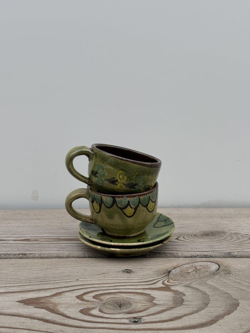 Grænir espresso bollar (sett af 2)