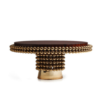 Lustra Dining Table centerpiece – handcrafted in Riga with customizable finishes.