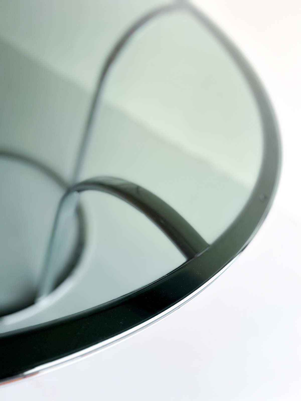 Hringborð - króm og reyklitað gler - Image 3