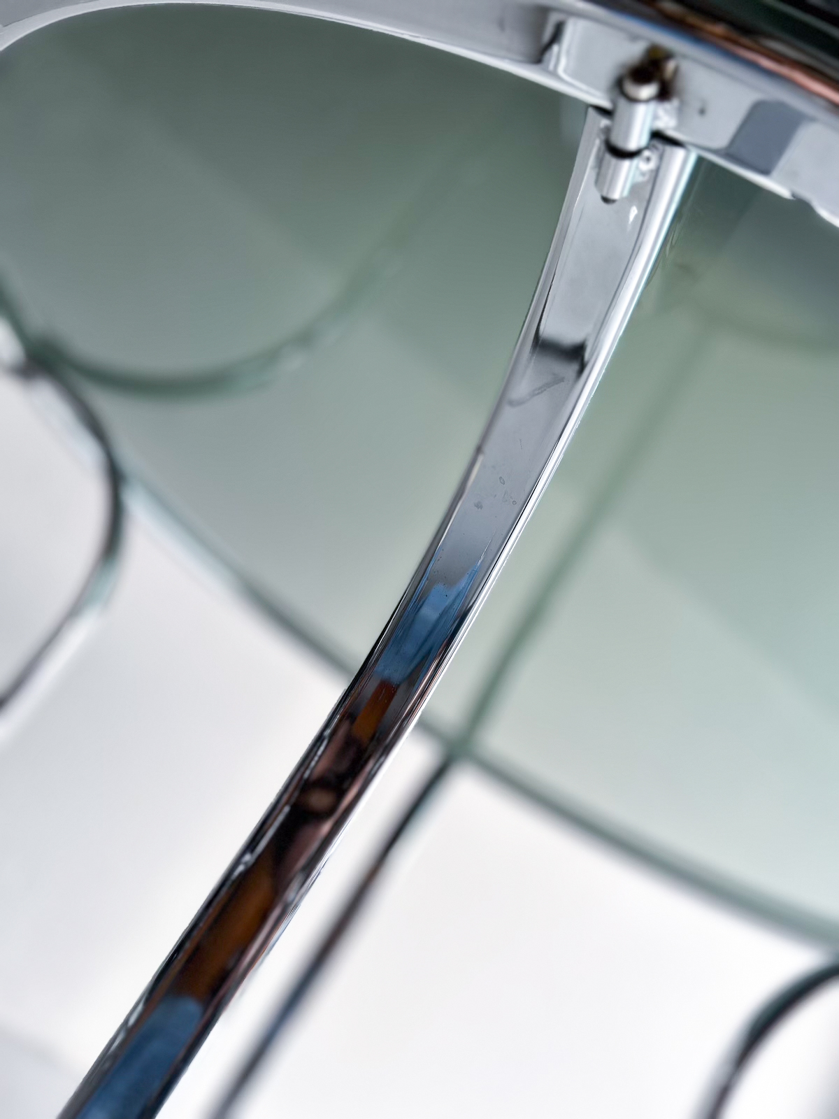 Hringborð - króm og reyklitað gler - Image 8