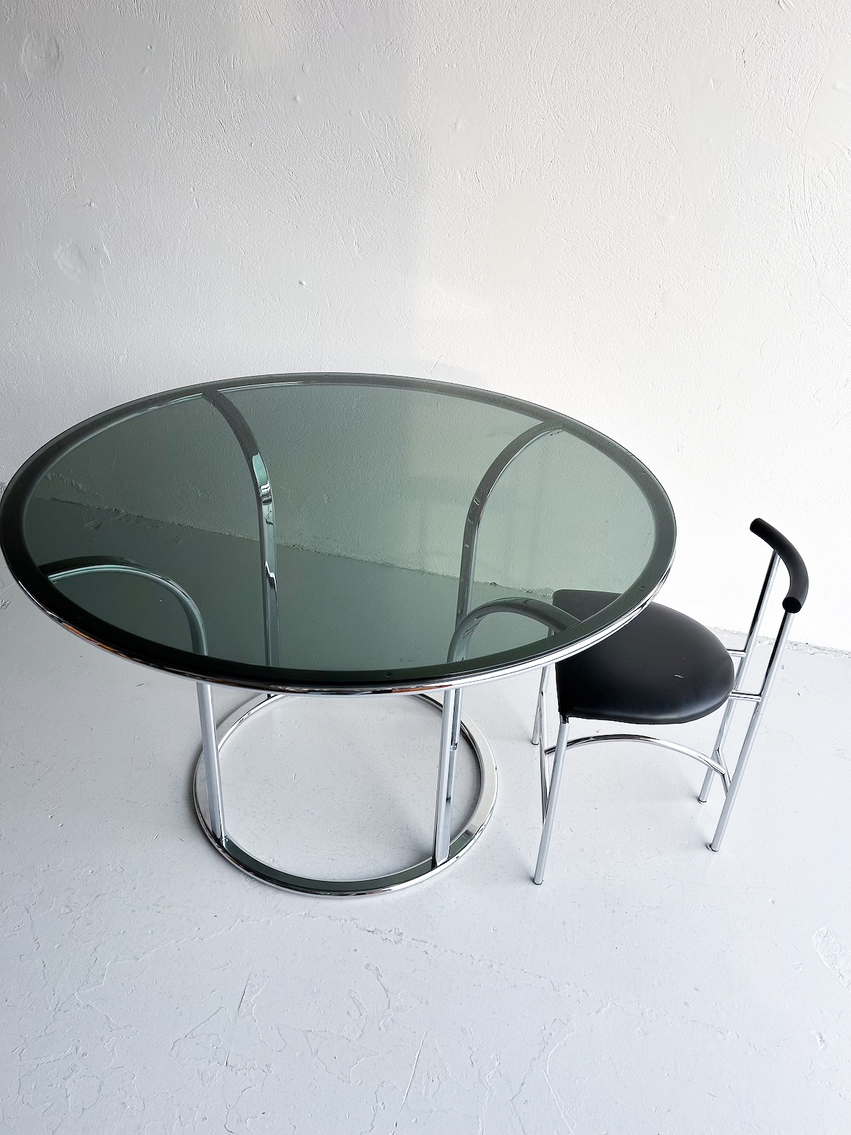 Hringborð - króm og reyklitað gler - Image 10