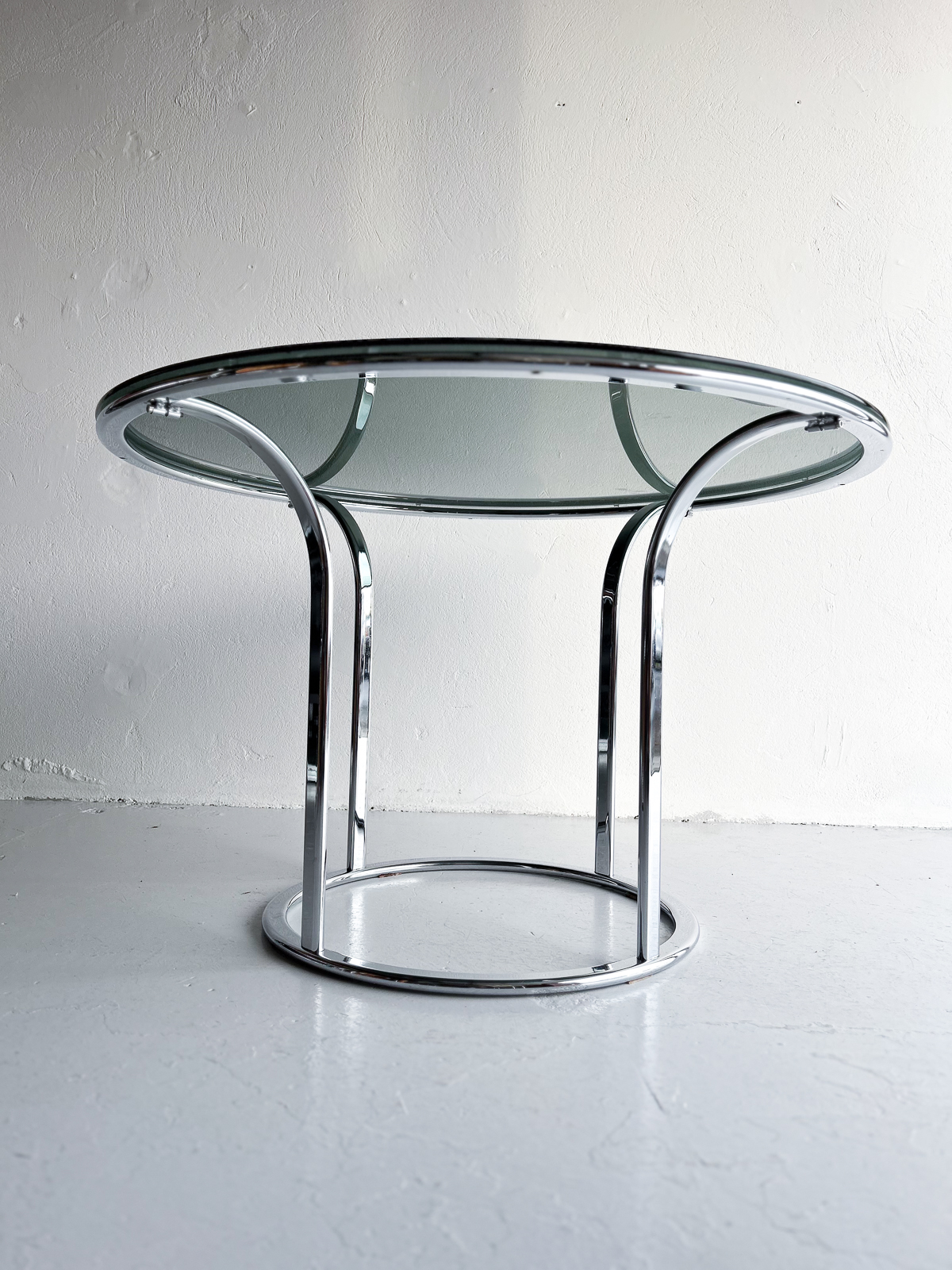 Hringborð - króm og reyklitað gler - Image 2