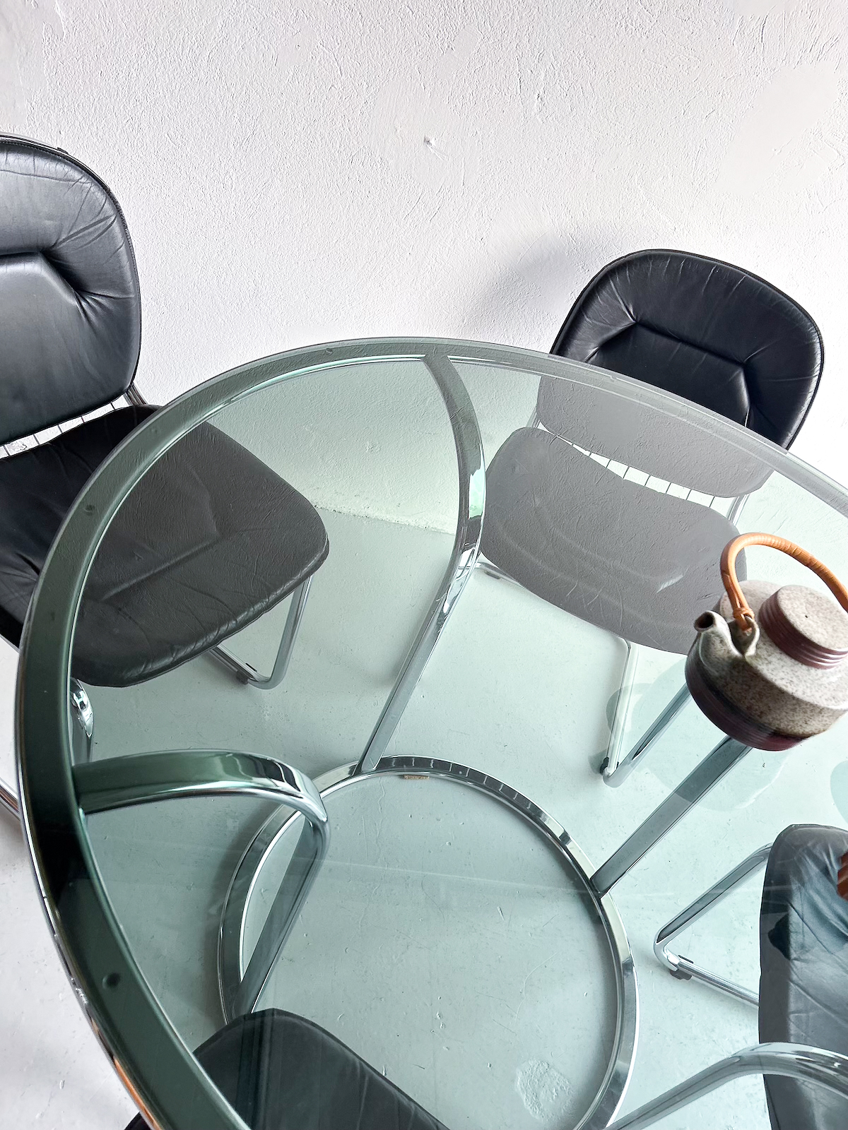 Hringborð - króm og reyklitað gler - Image 14