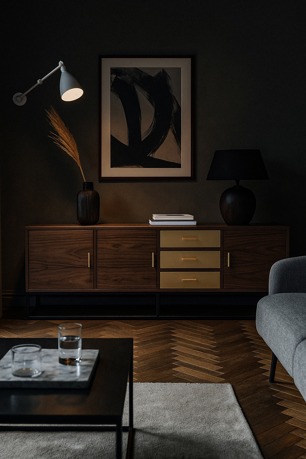 Handcrafted Kópavogur Sideboard – customizable Scandinavian design blending warmth and precision.