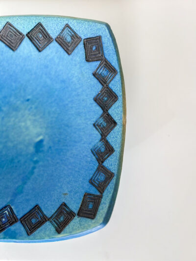 Blá leirskál/diskur