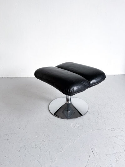 Leðurskemill á krómfæti